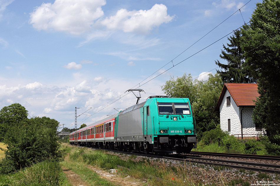 185 618 mit S3-Ersatzzug Nürnberg Hbf - Neumarkt bei Postbauer Heng