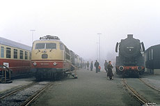 Fahrzeugausstellung 1985 in Lippstadt mit 103 242 und 044 508
