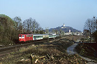 Rodungsarbeiten für die Schnellfahrstrecke in Siegburg mit 110 278 mit SE3328
