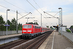 111 155 mit x-Wagen als Ersatzzug auf der S1 am Haltepunkt Dortmund Oespel