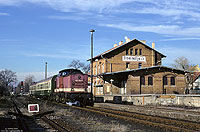 202 754 mit N8339 Pretzsch - Torgau im Bahnhof Domitzsch