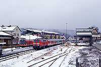 218 219 mit RB28027 nach Freudenstadt Hbf im Bahnhof Freudenstadt Stadt