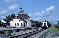 Übergabe Gültstein - Tübingen mit 360 507 im Bahnhof Altingen - Strecke Tübingen - Herrenberg