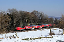 111 160 vom Bw Köln Deutzerfeld mit RE10418 bei Gevelsberg