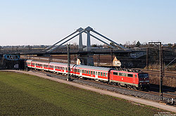 111 069 vom Bw Ludwigshafen mit RE28289 Mannheim - Heilbronn bei Heidelberg Wieblingen