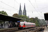 Aus Kall kommend fährt der 644 043 in Köln Messe/Deutz ein. 23.9.2009
