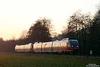 Eines der Haupteinsatzgebiete der 644 ist die KBS 459, wo diese Züge zwischen Köln und Overath im 30-Minutentakt bzw. zwischen Overath und Marienheide im 60-Minutentakt fahren. Bei Ehreshofen fährt der 644 502 als RB 11860 nach Marienheide. 22.12.2007
