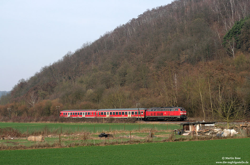 Trierer 218 414 mit zwei n-Wagen bei Bad Bodendorf
