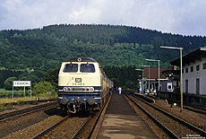 Mit dem E3685 Essen - Brilon Wald hat die 216 208 vom Bw Kassel Freienohl erreicht