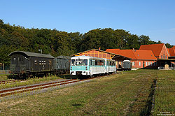 771 007 der UBB auf der Insel Usedom abgestellt im Bahnhof Seebad-Heringsdorf