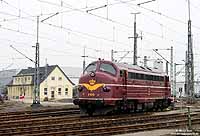Seltener Besuch in Köln Bbf: Während sich Lokomotiven privater Bauunternehmen öfter mal in der Kölner Betriebsbahnhof "verirren", ist der Anblick einer Nohab schon selten. 17.3.2009