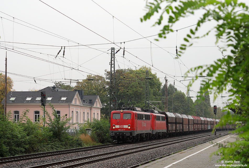 Ebenfalls in Hilden entstand die Aufnahme der 140 834 mit dem CS63014 (Dillingen – Oberhausen West). 6.10.2009