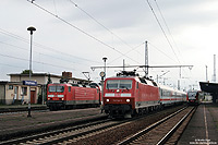 Seit Dezember 2010 gibt es auf der Halle-Kasseler-Bahn wieder planmäßigen Fernverkehr. Mit dem nur freitags verkehrenden IC1851 nach Leipzig erreicht die 120 143 Sangerhausen. 6.8.2010