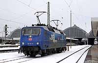 Ebenfalls in Karlsruhe konnte am 13.2.2010 die ZDF-Lok 120 151 angetroffen werden.