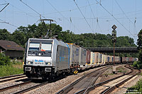 185 674 der Rurtalbahn, fotografiert im Bahnhof Riegel, 24.6.2010.