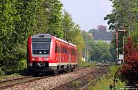 Nahe dem Abzweig Lindau Aeschach rollt der RE 32732 aus Immenstadt seinem Zielbahnhof Lindau Hbf entgegen.
