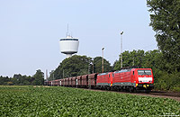 Planmäßig wird der Erzverkehr von Rotterdam nach Dillingen über Emmerich gefahren. Aufgrund von Bauarbeiten war die Strecke einige Wochen gesperrt, so dass der Güterverkehr über Venlo gefahren wurde. Am 1.8.2011 habe ich nahe Dülken einen solchen Umleiter fotografiert. 1.8.2011