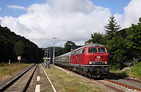 Einer meiner Einsätze beim Streckenfest der Kurhessenbahn führte mich mit dem DPE24872 von Korbach nach Messinghausen. Am Endbahnhof angekommen, war erst einmal Zeit für ein Foto. 1.9.2012