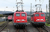 Am 7.11.2014 geben sich die Lokomotiven des Vereins „Baureihe E10 e.V.“ im DB-Museum in Koblenz Lützel ein Stelldichein. 