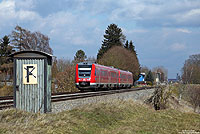Die Relation Augsburg - Lindau wird mit Kemptener 612 gefahren. Unterwegs als RE3188 (Augsburg – Lindau) habe ich den 612 003 und 612 112 bei Inningen fotografiert. Der hintere Triebwagen fährt ab Immenstadt als RE3888 nach Oberstdorf. 20.2.2014
