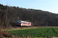 Auf der Rückfahrt nach Euskirchen habe ich den 628 671, unterwegs als RB11655, noch einmal bei Kreuzweingarten erwartet.