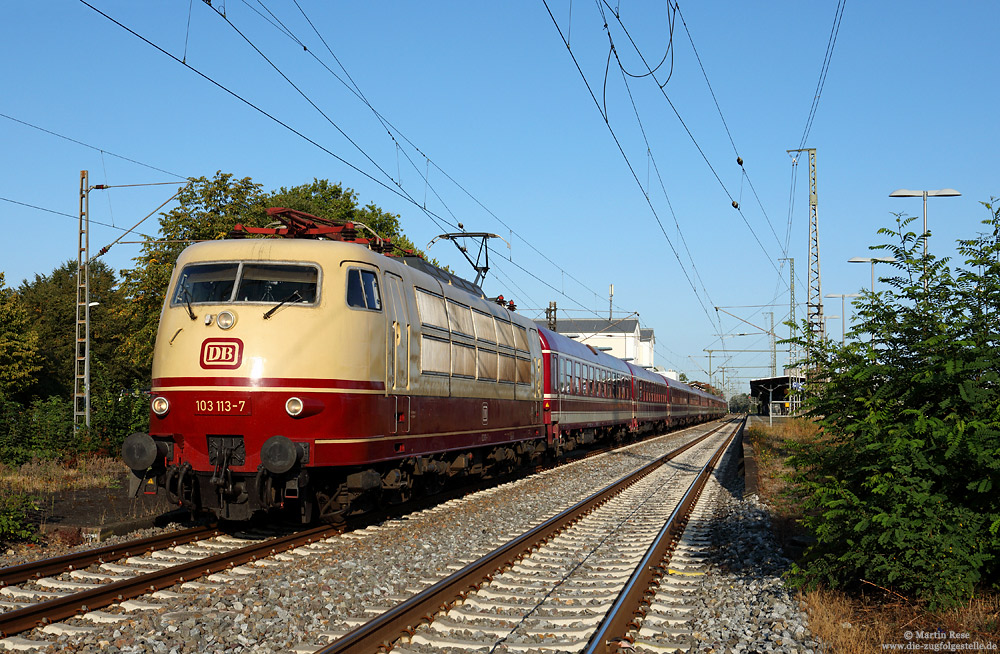 103 113 mit Sonderzug der Eisenbahnfreunde Witten nach Meiningen in Soest