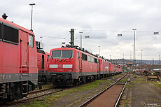 ausgemusterte 111 166 abgestellt im Bw Stuttgart