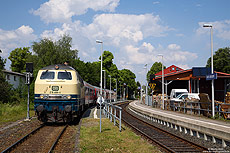 218 460 im Einsatz bei der Kurhessenbahn in Bad Arolsen, Zug zum Hessentag 2018