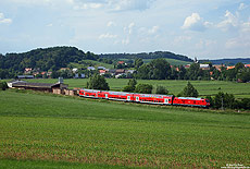 245 020 im Einsatz bei der Kurhessenbahn bei Külte Wetterburg, Zug zum Hessentag 2018