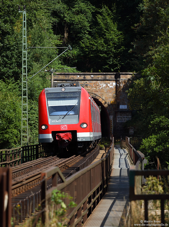 423 194 der S-Bahn Köln als S19 auf der Siegbrücke bei Rosbach