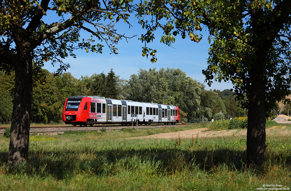 622 036 auf dem Weg nach Fürth bei Zotzenbach auf der Weschnitztalbahn