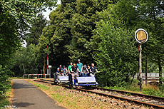 E10 e.V. Vereinsausflug auf Fahrraddraisine im Glantal bei Niederalben Rathsweiler
