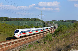 403 012 und 403 021 als ICE624 bei Lindenholzhausen auf der Schnellfahrstrecke Köln - Rhein/Main