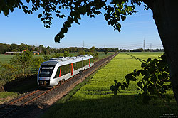 VT12 11 01 von Abellio Rail bei Blumenkamp auf der Strecke Bocholt - Wesel
