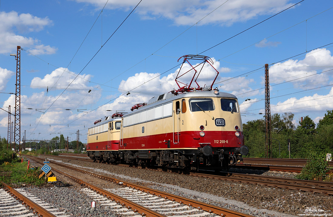 112 268 und E10 1309 der Firma Train Rental TRI als Lz bei Hamm Hbf