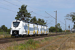 Neue S-Bahn Rhein-Neckar Mireo 463 037 auf Probefahrt bei Wiesenthal