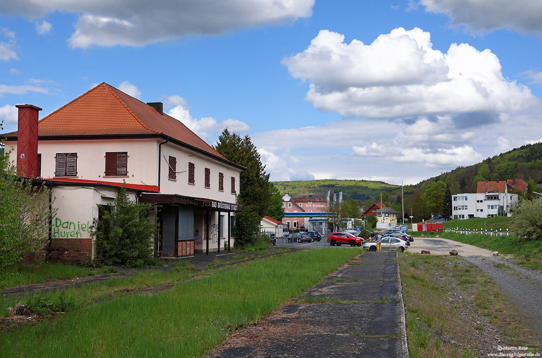 Ehemaliger bahnhof Bad Brückenau Stadt an der stillgelegten Strecke Jossa - Wildflecken
