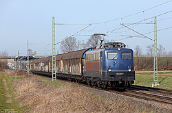 139 287 der BayernBahn mit Henkelzug bei Bornheim zwischen Sechtem und Roisdorf