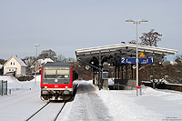 628 513 im Schnee im Bahnhof Remscheid Güldenwerth