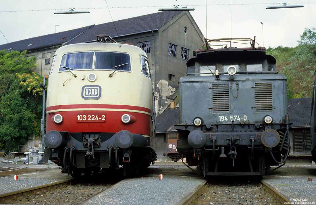 103 224 und 194 574 im Bw Würzburg