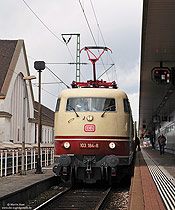 103 184 mit SBB-Stromabnehmer mit schmaler Wippe in Basel Bad Bahnhof