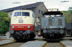 103 224 und 194 574 im Bw Würzburg
