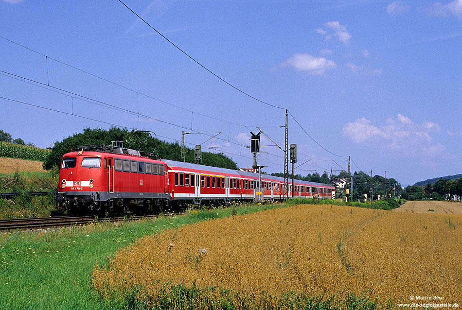 110 478 auf der Filsbahn bei Ebersbach