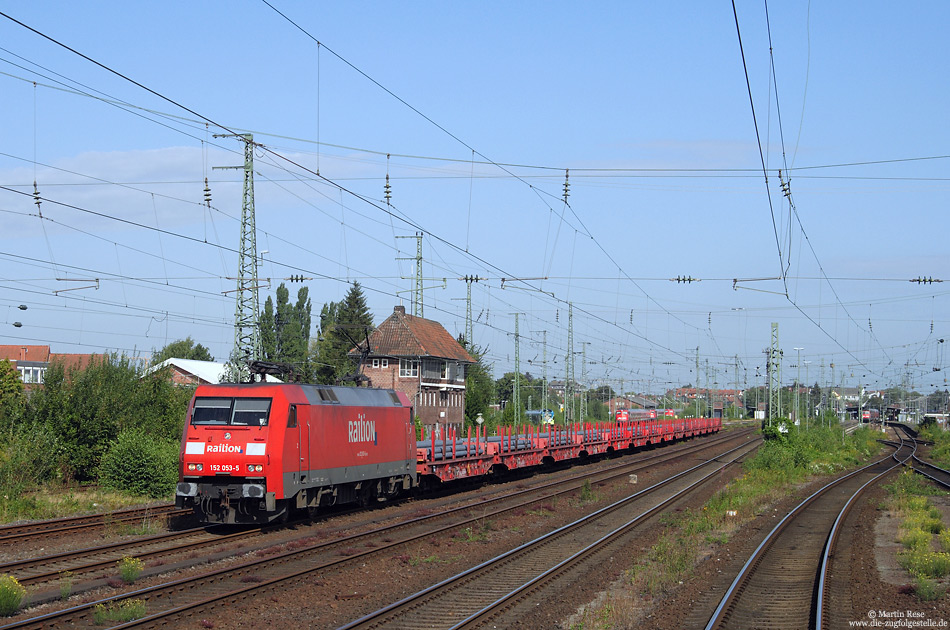 152 053 mit CS61147 nach Dinslaken im Bahnhof Rheine