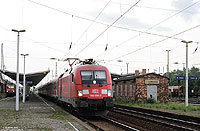 Noch einmal der RE28134 am 5.8.2010, fotografiert beim Zwischenhalt in Eilenburg.