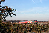 Neben der 218 208 kam auch die ehemals Hagener 218 139 in der Voreifel zum Einsatz. Am 7.2.2011 habe ich diese Lok mit der RB11624 (Bonn Hbf – Euskirchen) zwischen Meckenheim und Rheinbach fotografiert.