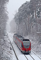 644 060 auf der Oberbergischen Bahn bei Rösrath Stümpen im Schnee