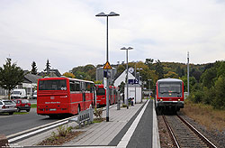 629 305 am neuen Haltepunkt Kaisersesch auf der Eifelquerbahn