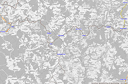 Karte der Eifelwurtbahn im Bereich Gerolstein, Daun, Kaisersesch, Monreal