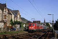 Saarbrücker 110 272 mit RB12226 am Haltepunkt Pommern